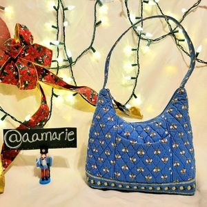 Vera Bradley Vintage Bees and Roses Quilted Bag
